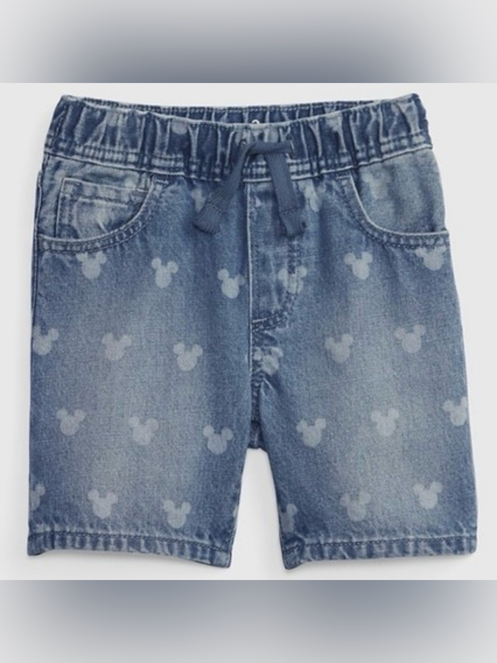 Baby Gap Disney Mickey Mouse Shorts Kids 5T Blue Denim Slim Pull-On